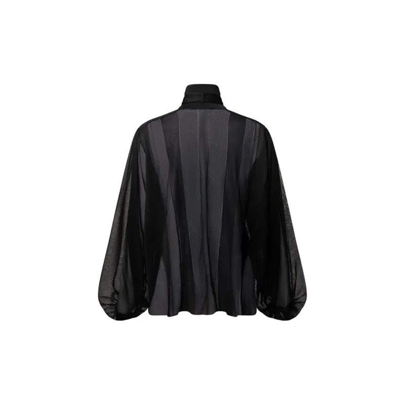 LOUIS VUITTON Sheer Stripe Knit Blouse-1