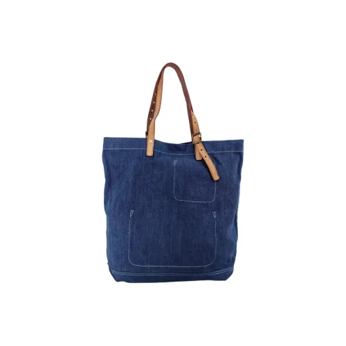 Alternative Country Denim Tote Bag, Shopping Bag, Handbag, Shoulder Bag Unisex Marine Blue