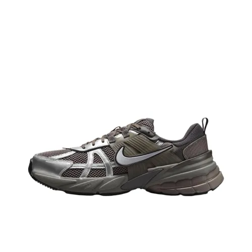 Nike V2K Run Anti Slip Wear Resistant Low Top Casual Running Shoes Men
s Silver Umber