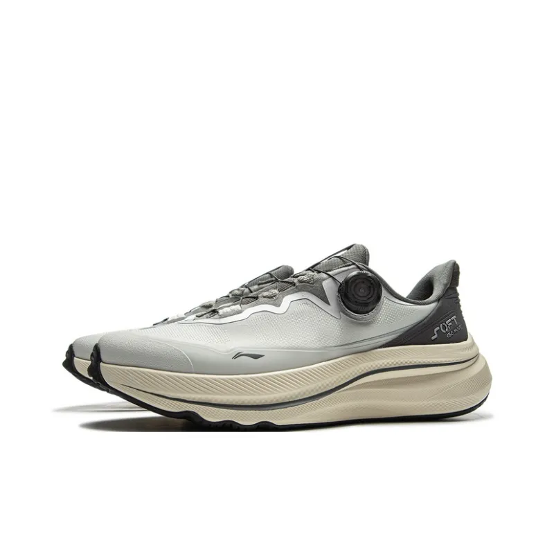 LiNing Cushioning Anti Slip Wear Resistant Breathable Support Rebound Low Top Casual Shoes Unisex Gray-2