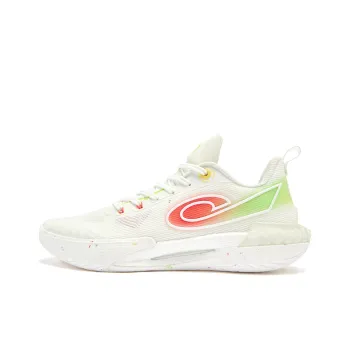 QIAODAN Spike 8 PRO Anti Slip And Wear Resistant Rebound Low Top Basketball Shoes Men's White Orange
