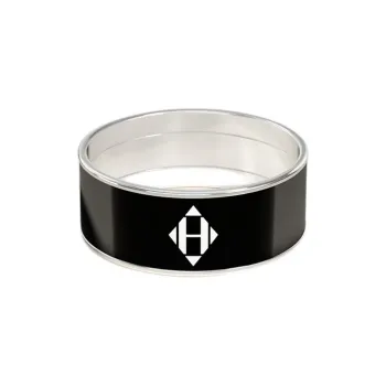 HERMES Palladium Plated Rings Women's Black