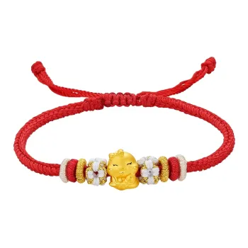 ZHOU LIU FU Chinese Zodiac Snake Collection Gold Bracelet Women's