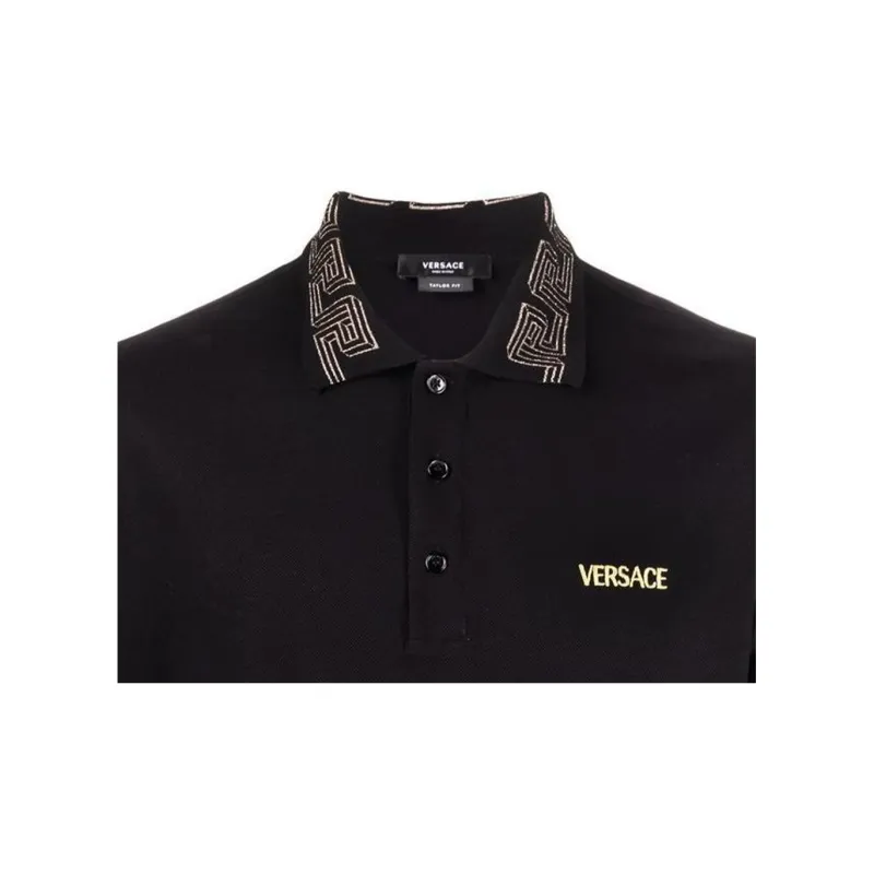 VERSACE Polo Shirts Men Black-4
