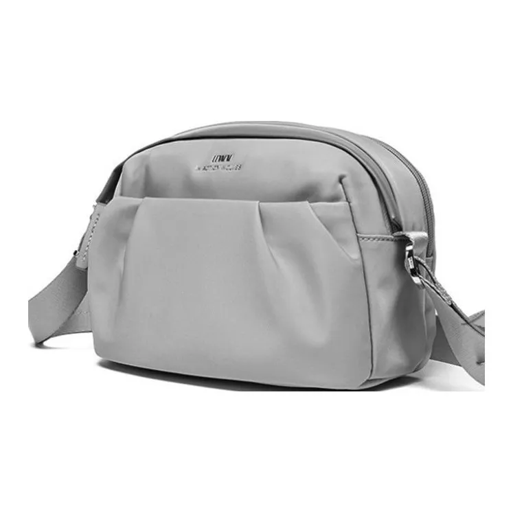 SEPTWOLVES Fabric Crossbody Bag Medium Size Women's Light Gray-1