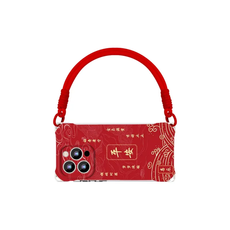 Sen Dog Silicone Material Square Lanyard Handheld Niche Phone Cases Compatible With IPhone 16 Pro Max/Pro/Plus/15/14/13-0