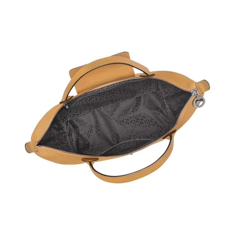 LONGCHAMP Le Pliage Xtra Cow Leather Tote Bag Shopping Bag Shoulder Bags Medium Size Women's Honey-3