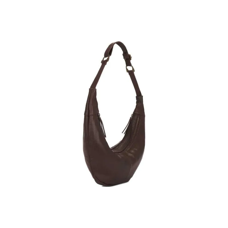 FREE PEOPLE Goatskin Handbag Shoulder Bag Unisex Dark Coffee/Green/Black-1