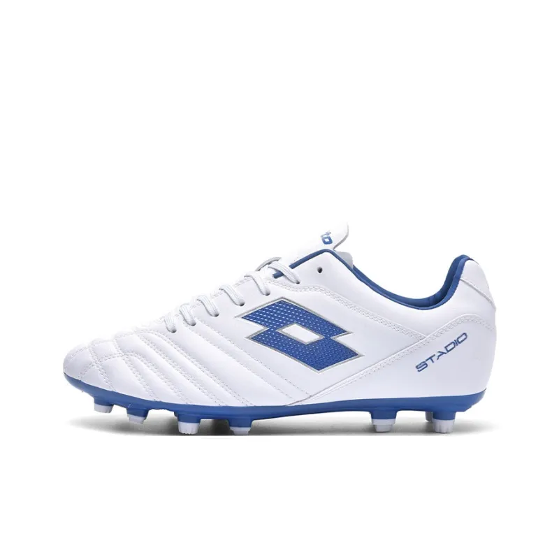 LOTTO Shock Absorbers With Slip Resistant And Abrasion Resistant Properties Soccer Shoes Men's White Blue-0