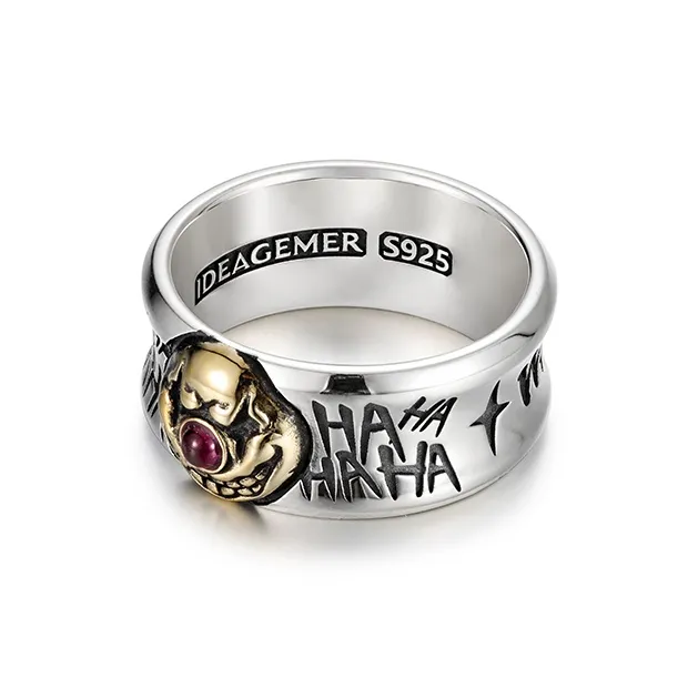 IDEAGEMER 925 Sterling Silver Rings Men's Silver-5