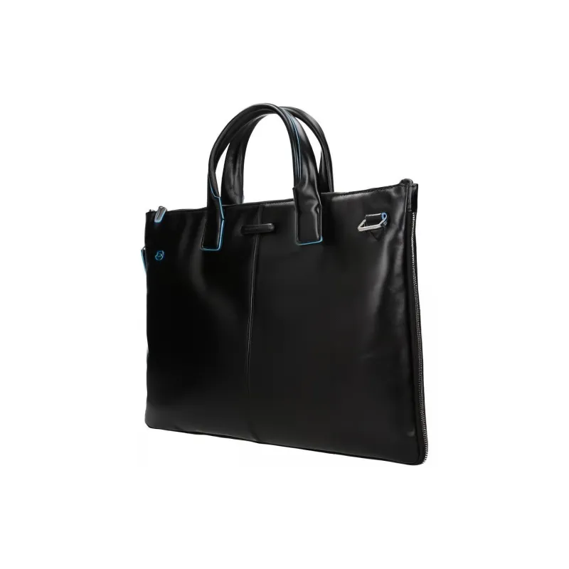 PIQUADRO Leather Handbag Laptop Bag Regular Men's Black-1