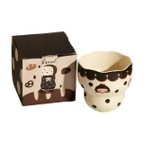Apple Girl Coffee Handheld Cup-Polka Dot Chocolate