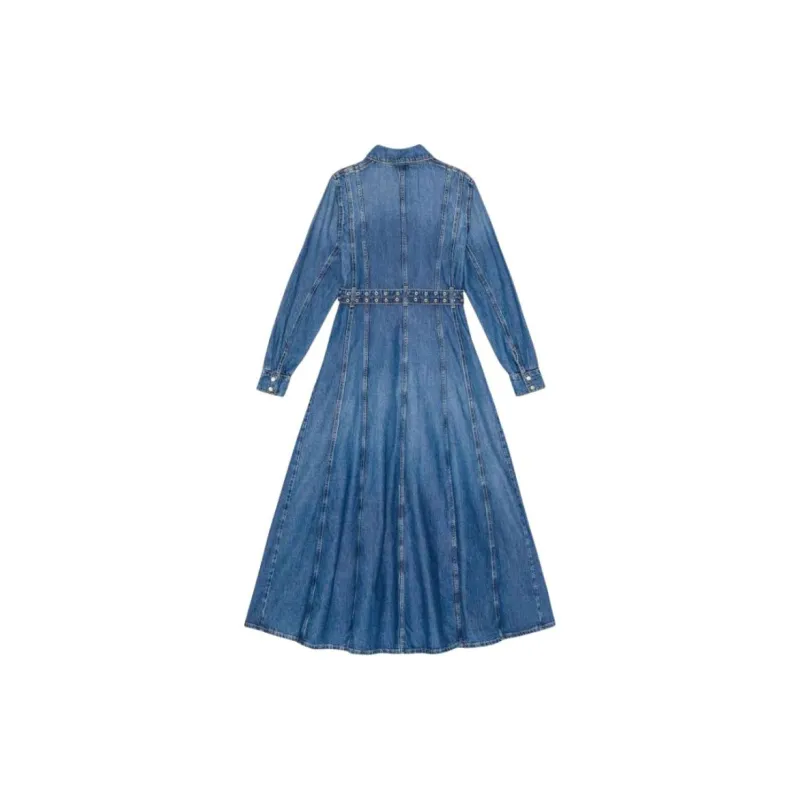 GANNI Straight Hem Denim Maxi Dress-1