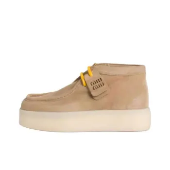 MIU MIU Ankle Boots 4.5cm Women's Light Brown