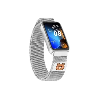 FZRT Cute Bear Collection Huawei Compatibility Watch Band 206mm Stainless Steel Material