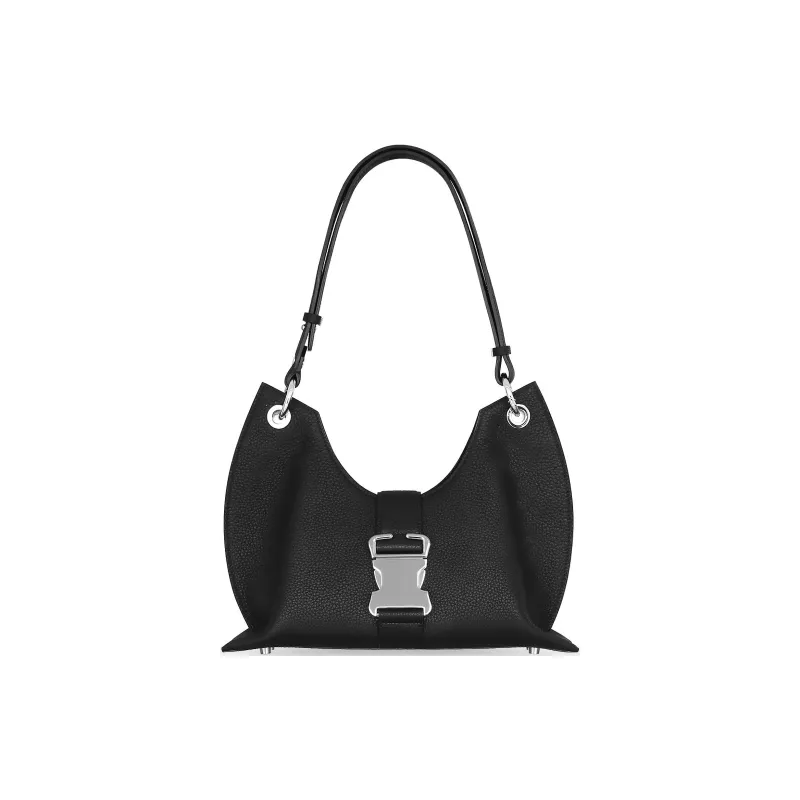 SHOW CORE Cow Leather Crossbody Bag Extra Large Women's Black-0