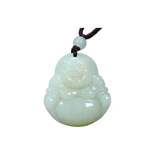 HUWEI Hetian Jade Necklaces Pale Greenish White Jade Unisex