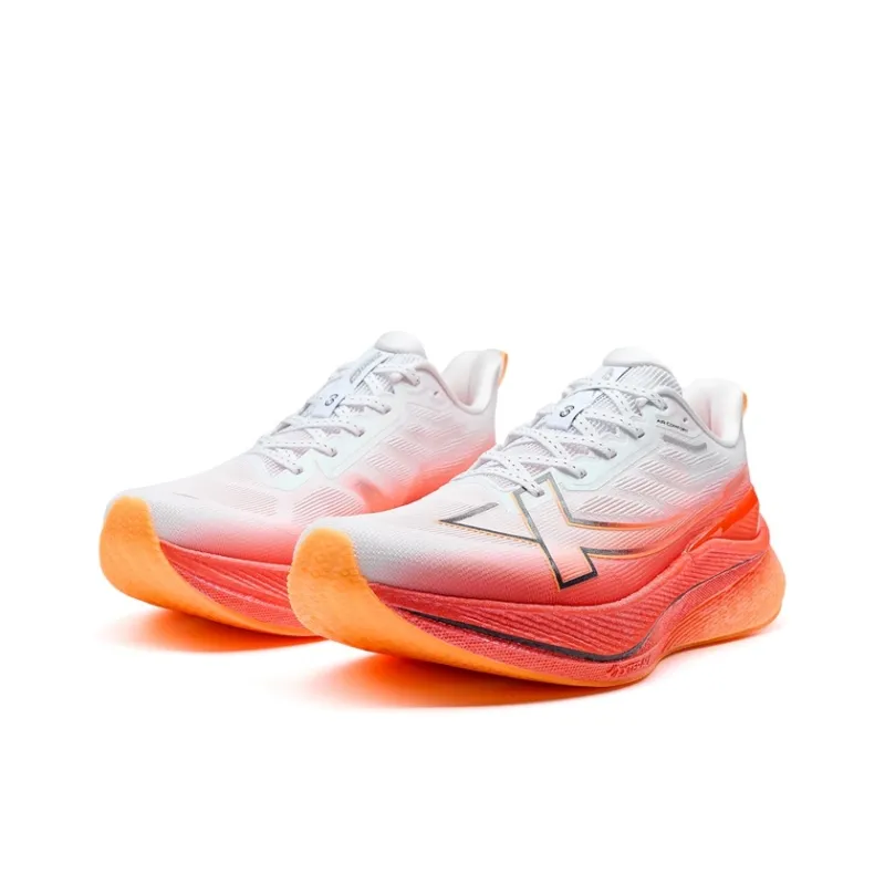 XTEP 2000km 3.0 Slip Resistant And Abrasion Resistant Coverage Low Top Training Running Shoes Men's Laser Red New White-3