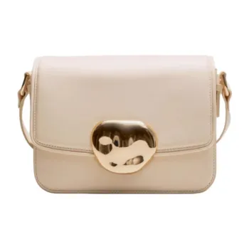 Other Stories Cow Leather Shoulder Bag Medium Size Women's Cream