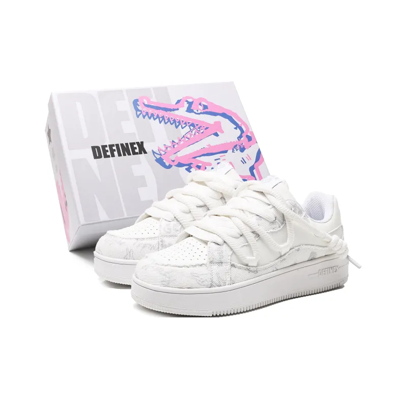 DEFINEX Skateboard Shoes Unisex Low Top White-0