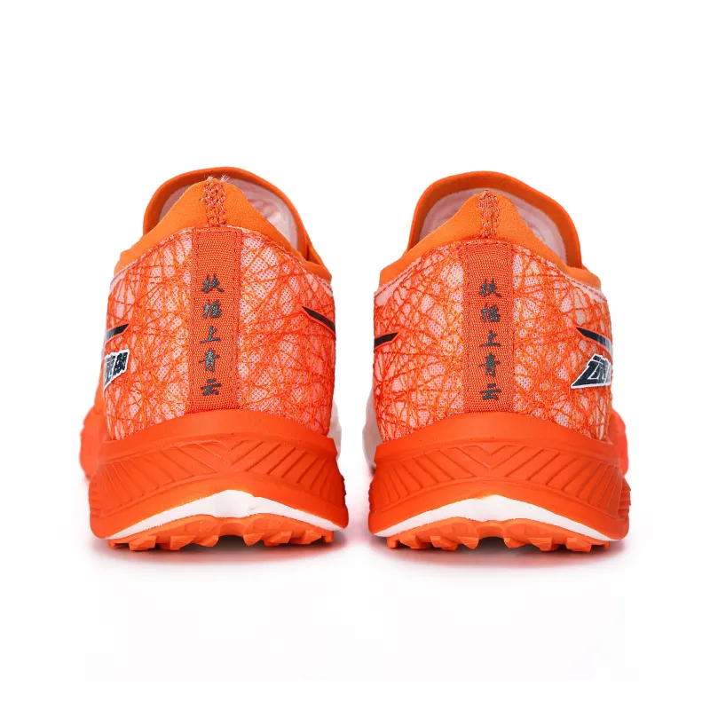 PERW Cushioned Slip-Resistant Rebound Low-Top Training Running Shoes Unisex Zhu Pei Orange-4
