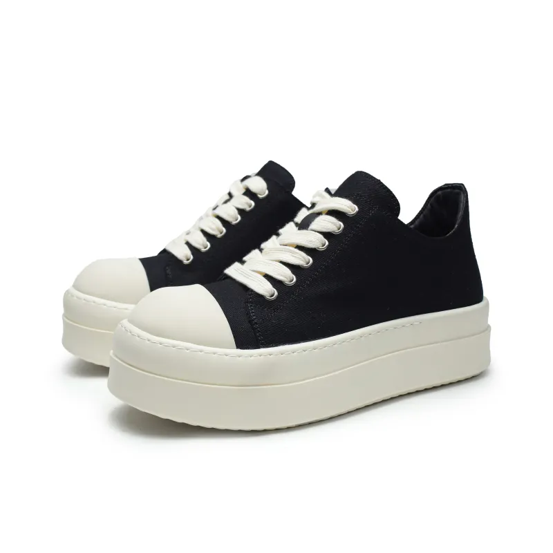 JIETEGONGYANG Slip Resistant Water Resistant And Wear Resistant Low Top Skateboard Shoes Unisex Black-1