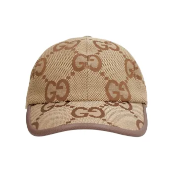 GUCCI Polyurethane, Cotton Leather, Canvas, Linen Baseball Caps Women's Beige