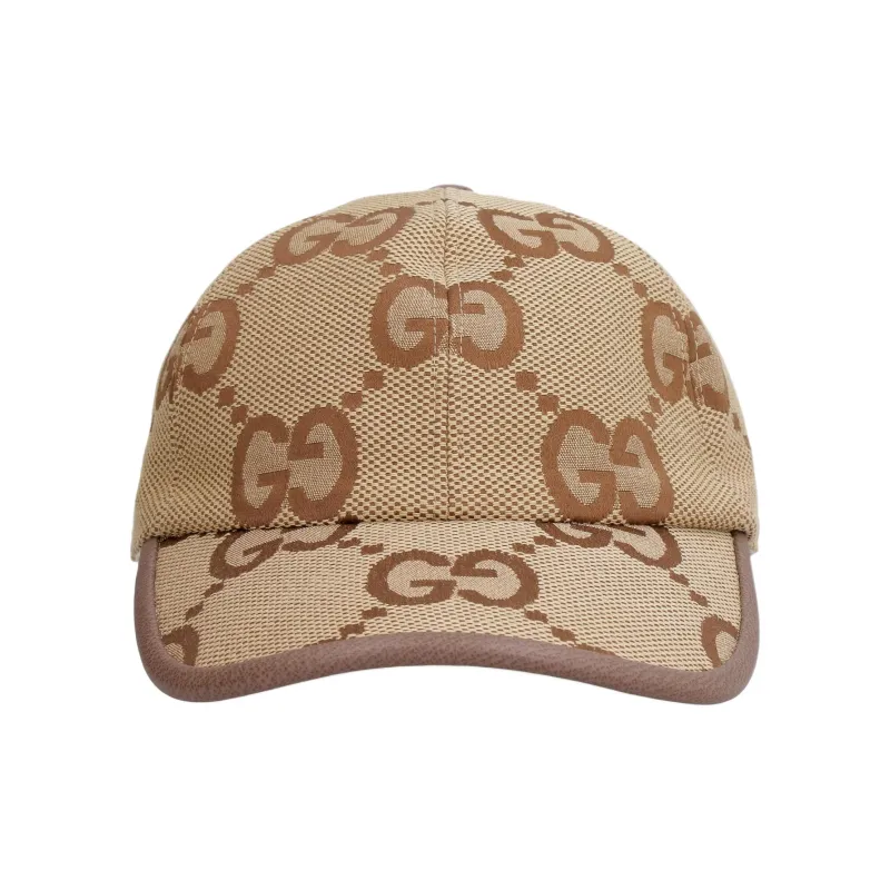 GUCCI Polyurethane, Cotton Leather, Canvas, Linen Baseball Caps Women's Beige-0