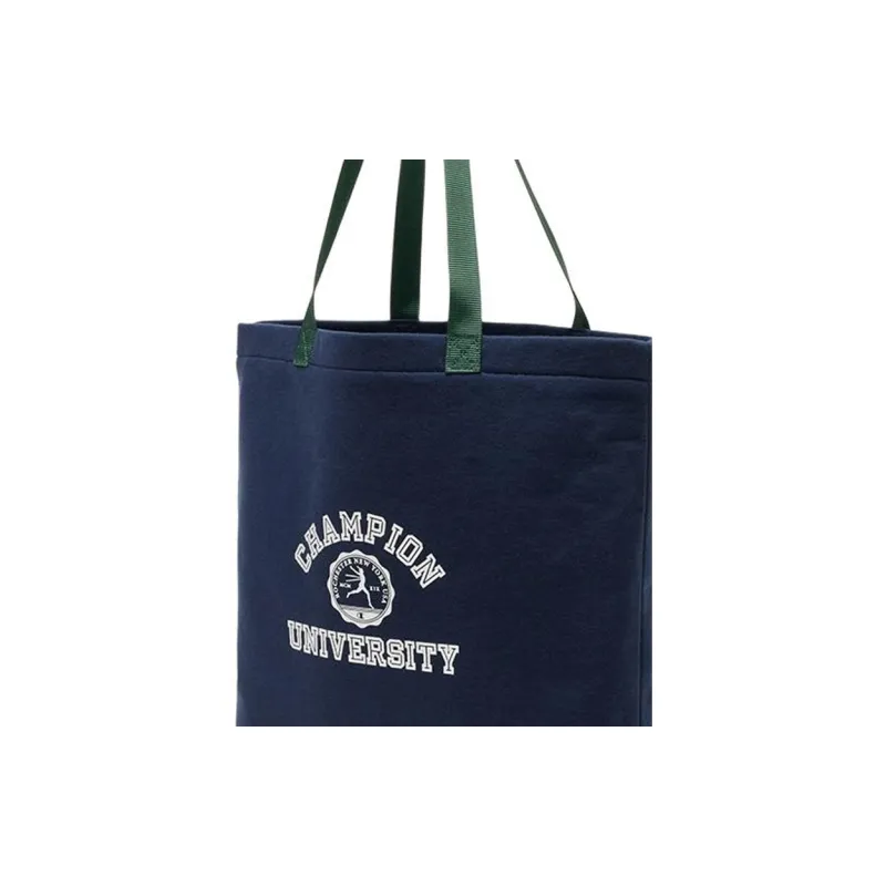 Champion Cotton Tote Bag Shopping Bag Shoulder Bag Handbag Unisex Dark Marine Blue-2