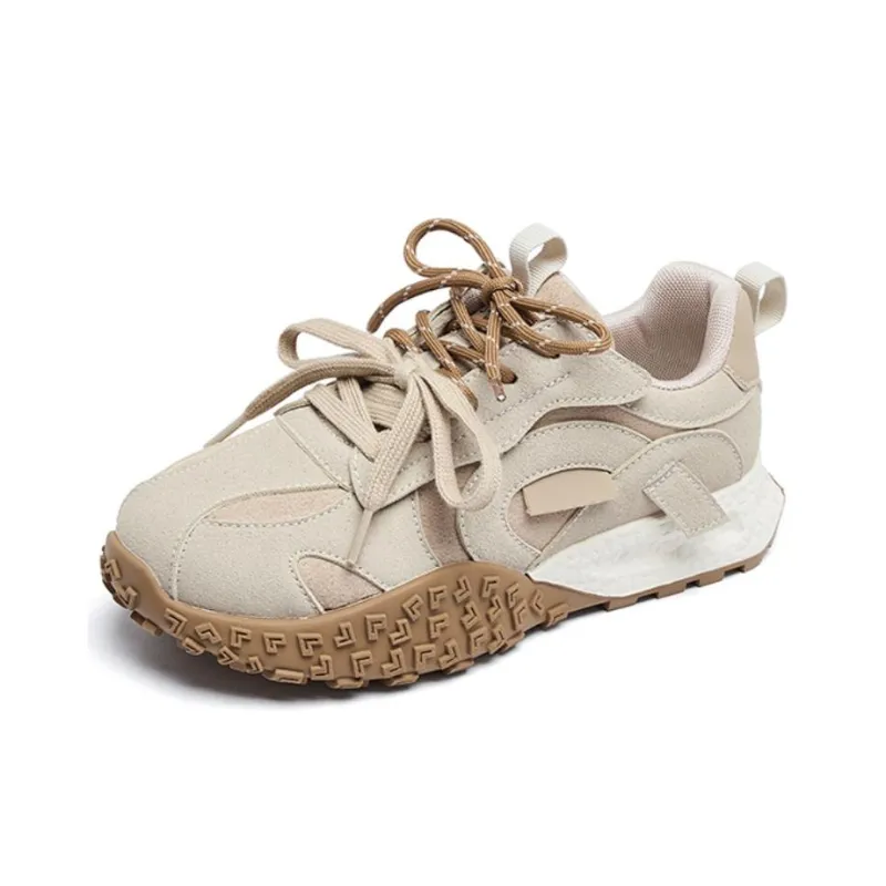 AGSDON Cushioning Wear Resistant Low Top Casual Shoes Women's Apricot-1