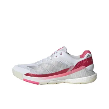 Adidas Anti Slip Wear Resistant Low Top Tennis Shoes Women's White Silver Pink