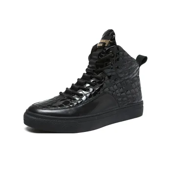 Devanro High Top Skateboard Shoes Men's Black