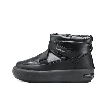 Warrior Warm Coverage Height Increasing Wear Resistant Slip Resistant Short Snow Boots Men's Black Black