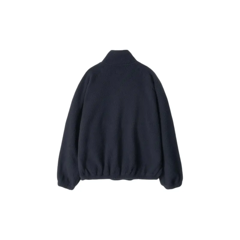 NOTHING WRITTEN FW24 Woolly Fleece Pullover Sweatshirt Women's DARK NAVY/Dark Marine Blue-1