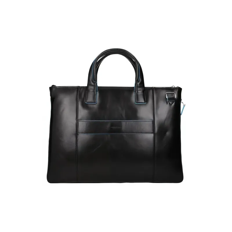 PIQUADRO Leather Handbag Laptop Bag Regular Men's Black-2
