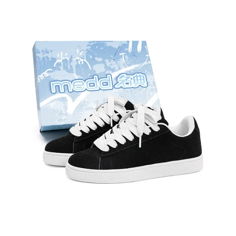 Medd Puffy Shoes Slip Resistant Height Increasing Low Top Skateboard Shoes Unisex Box-20