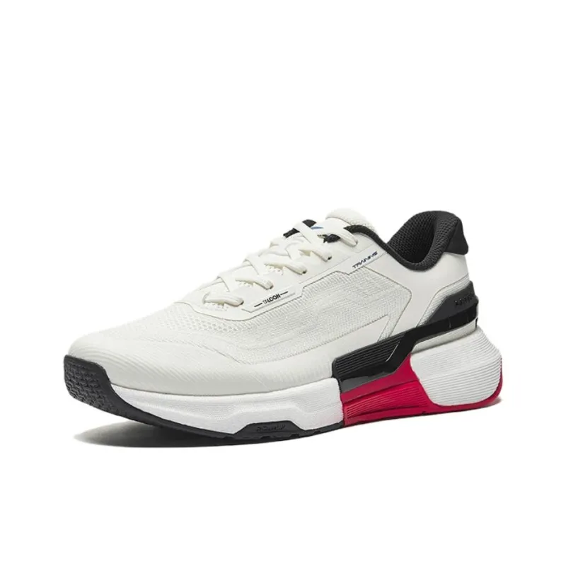 CHAOJIANTA Slip Resistant And Abrasion Resistant Coverage Low Top Training Shoes Men's White Black Red-1