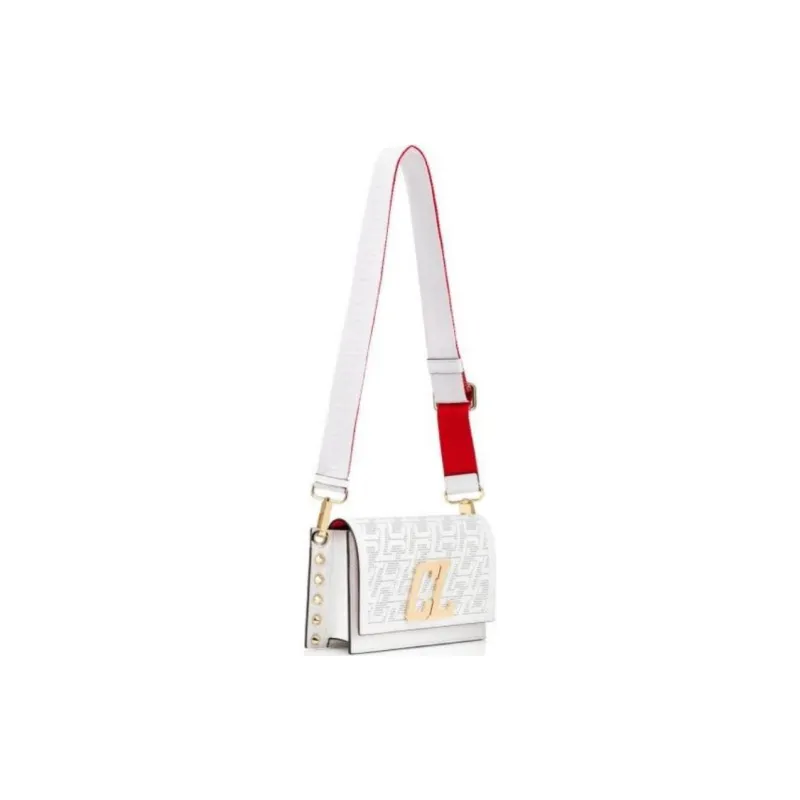 CL LUBOTING Cow Leather Shoulder Bag Men's White-2