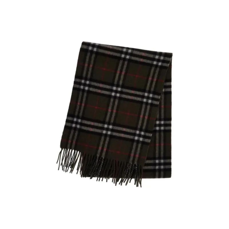 Burberry Cashmere Knit Scarves Unisex Dark Green-2