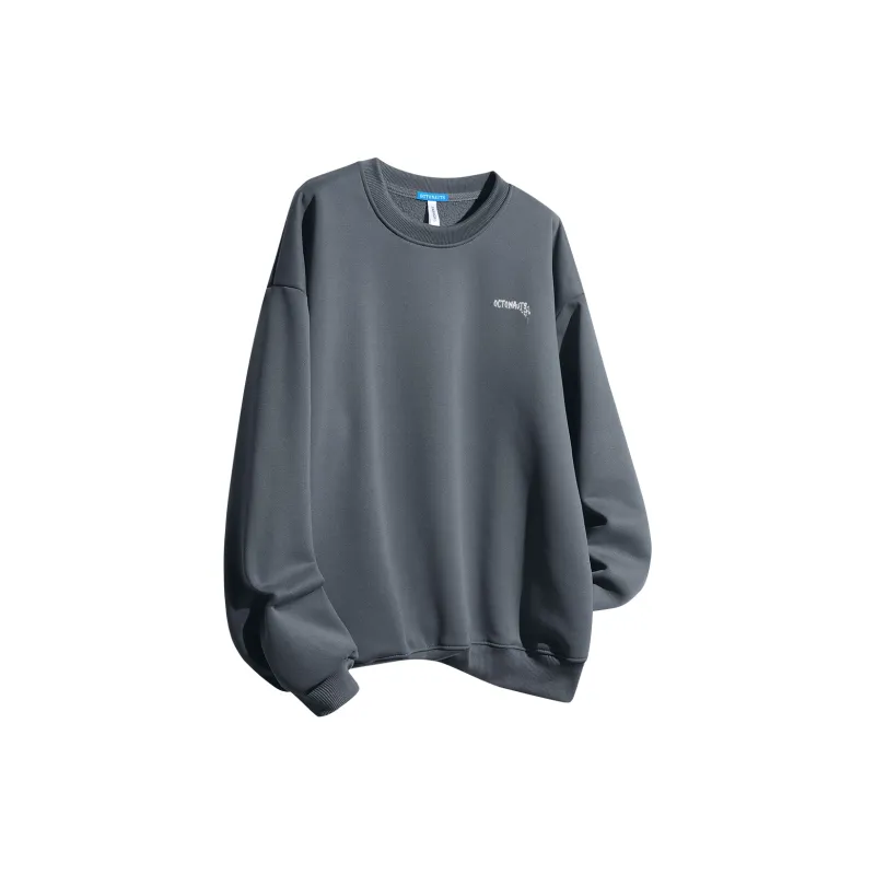 Small Columns Under The Sea Sweatshirt Unisex Light Gray-14