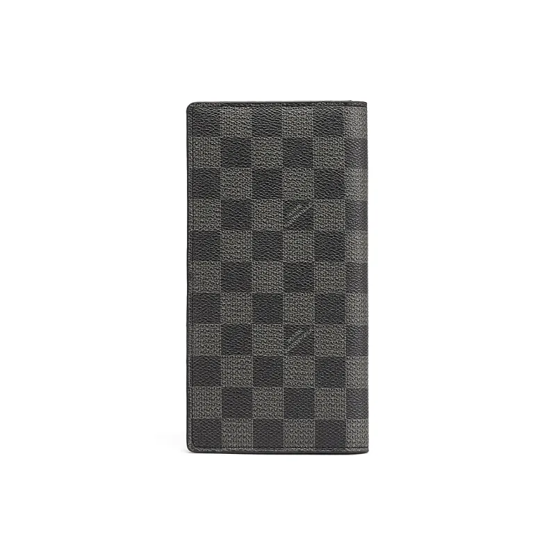 FAIRWHALE Synthetic Leather Wallet Men's Black Shades Plaid-6