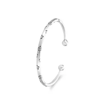 YUOFFICIAL 999 Fine Silver Bangles Women's