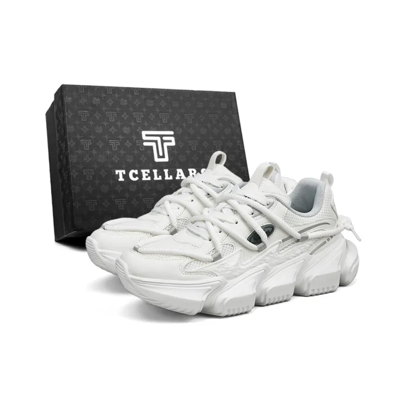TCELLARS Cushioning Abrasion Resistant Lightweight Height Increasing Mat Low Top Chunky Sneakers Men's-2