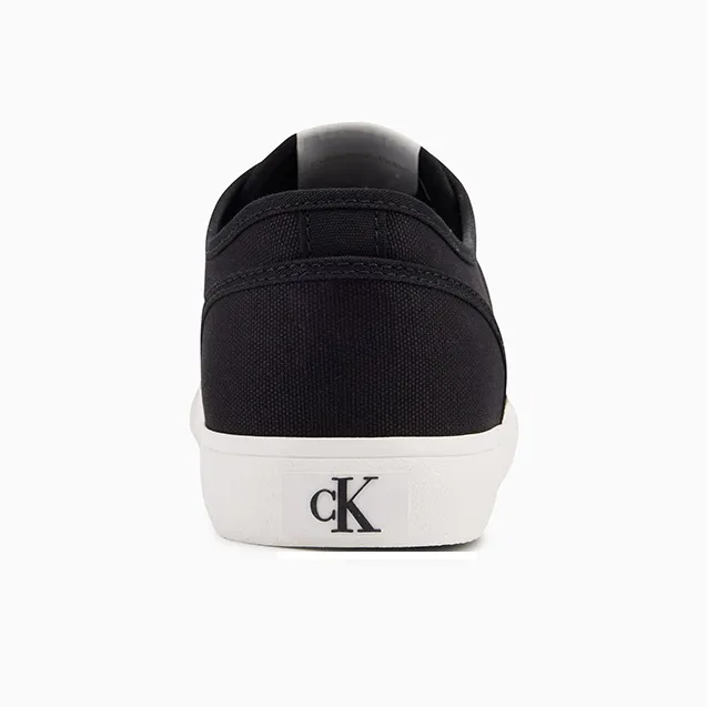 CALVIN KLEIN Low Top Canvas Shoes Men's Black/White-4