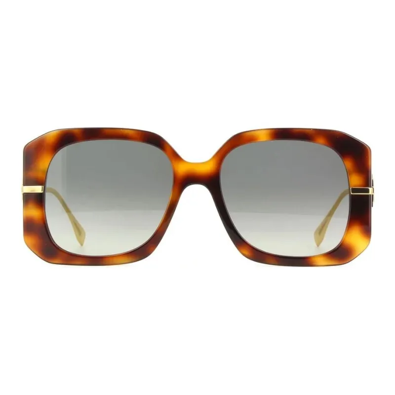 FENDI Square Sunglasses Unisex Tortoiseshell-1