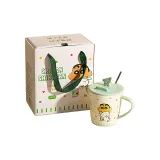 [Crayon Shin-Chan Box]Lid with Spoon Mug Green[Includes Spoon]