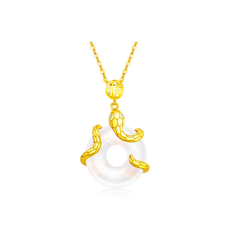 CHINA GOLD Agate Necklaces Women's-5