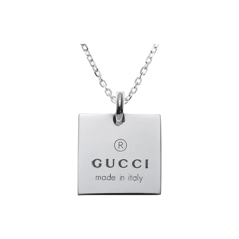 GUCCI 925 Sterling Silver Necklaces Men's-1
