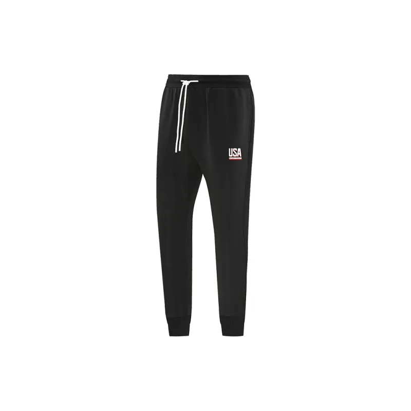 BKCXZICE Running Training Ribbed Elastic Cuff Sweatpants Basketball Loose Fit Drawstring Casual Pants Men's-1