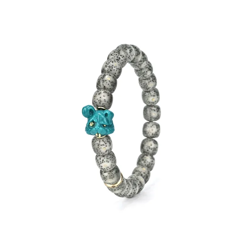 Yulan Wenwan Star Moon Bodhi Seeds Ice Clear Rabbit Style Buddhist Bead Fortune Bead Unisex-0